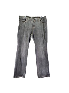 New York & Company Jeans Womens 16 Gray Mid-Rise Straight Leg Stretch Denim